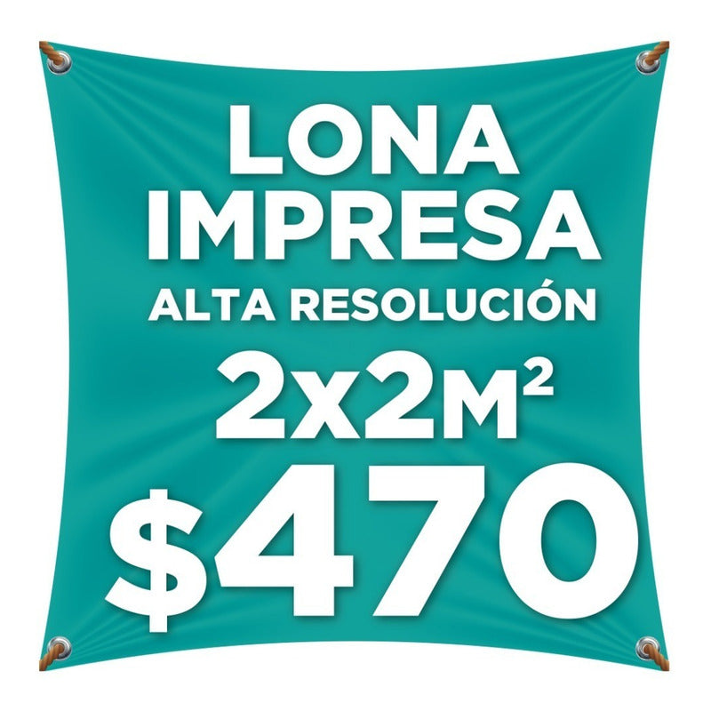 Lona Impresa 2x2m Personalizada Publicidad Eventos Anuncio