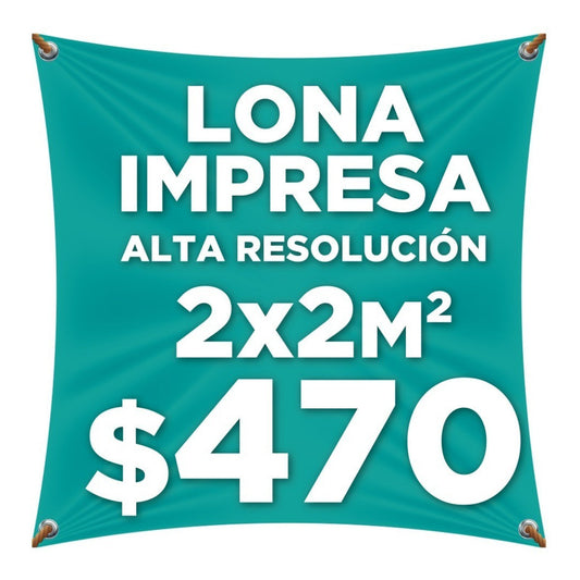 Lona Impresa 2x2m Personalizada Publicidad Eventos Anuncio