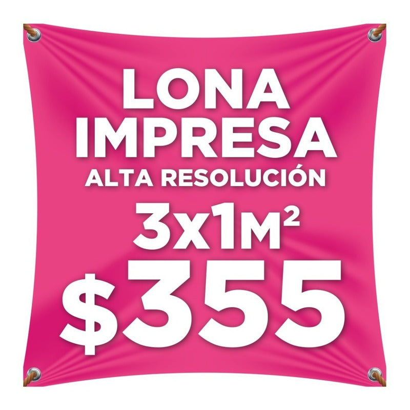 Lona Impresa 3x1m Personalizada Publicidad Eventos Anuncio