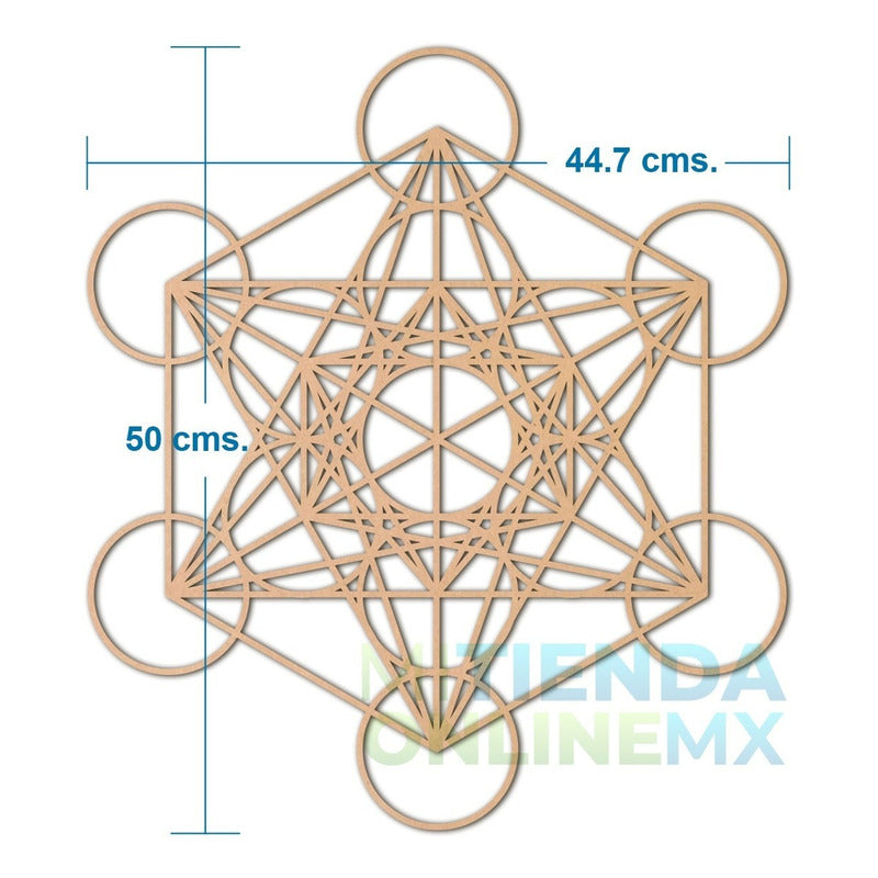 Cuadro Cubo Metatron Deco Muro Pared Decoración 50x44