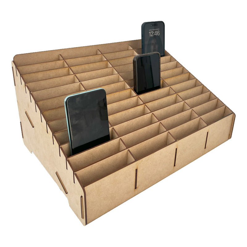 Caja Organizador Exhibidor Mdf Para 48 Telefono Celular