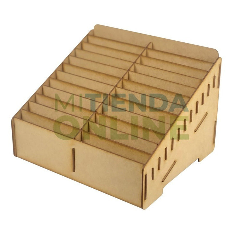 Caja Comandero Organizador Mdf Con 24 Espacios