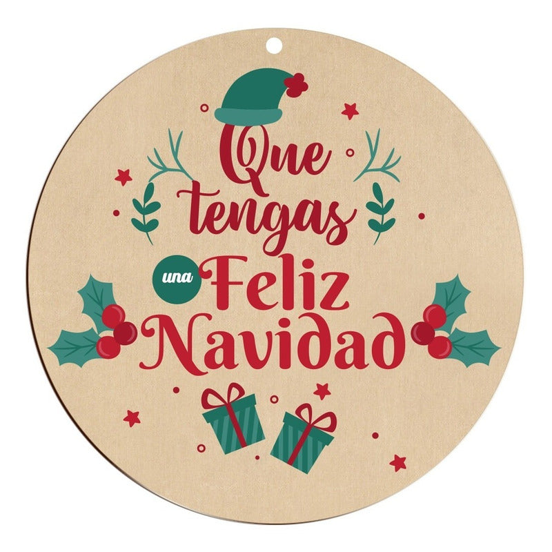 Corona Navidad  Para Puerta Artesanal 30 Cm