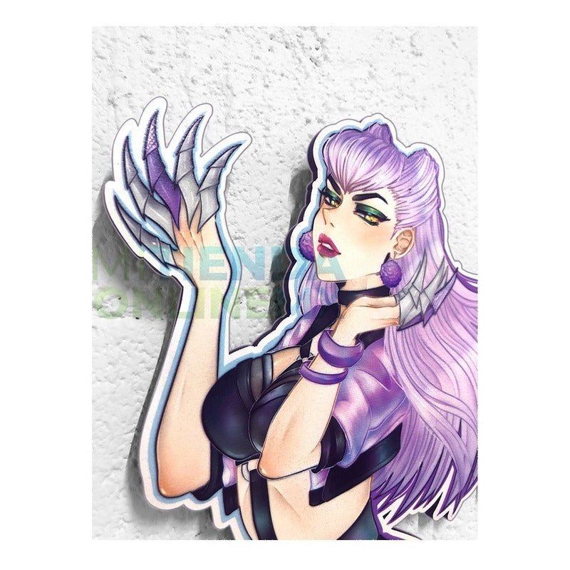 Cuadro Evelynn League Of Legends Anime Mdf 6 Mm - Mediano