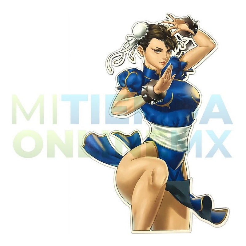 Cuadro Chun Li Street Fighter Anime Mdf 6 Mm - Mediano