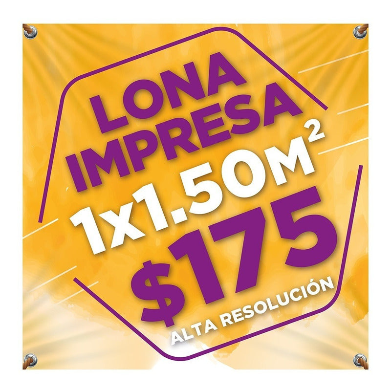 Lona Impresa 1.5x1m Personalizada Publicidad Eventos Anuncio