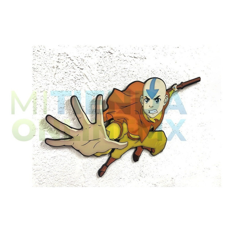 Cuadro Anime Aang Avatar Mdf 6mm - Mediano