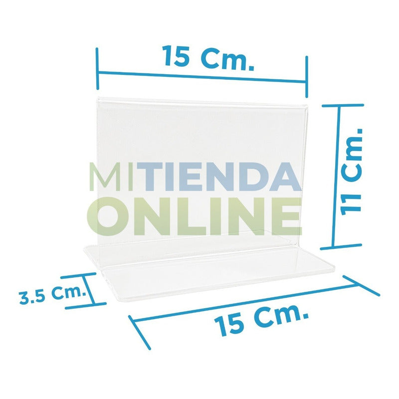 Porta Menu Doble Restaurant Publicidad Horizontal Pack 10