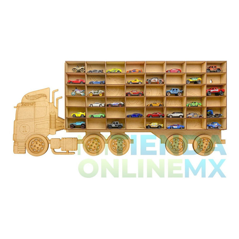 Exhibidor Coleccionador Trailer + Remolque Hotwheels 104