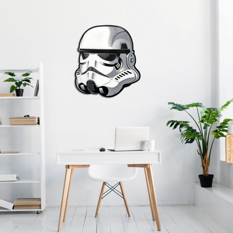 Cuadro Stormtrooper Impresión Directa En Madera Mdf 6 Mm