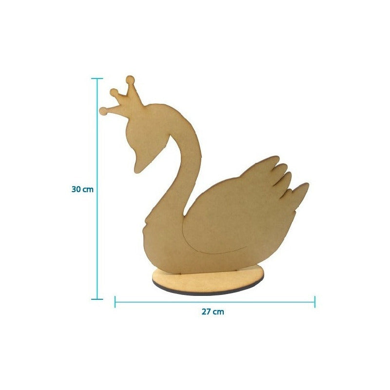 Cisne Centro De Mesa Para Xv´s Mdf Exhibidor - Pack 5