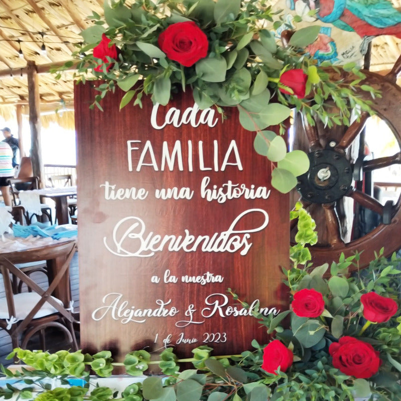 Letrero Cuadro Boda Decoración Eventos 60x90cm Personalizado