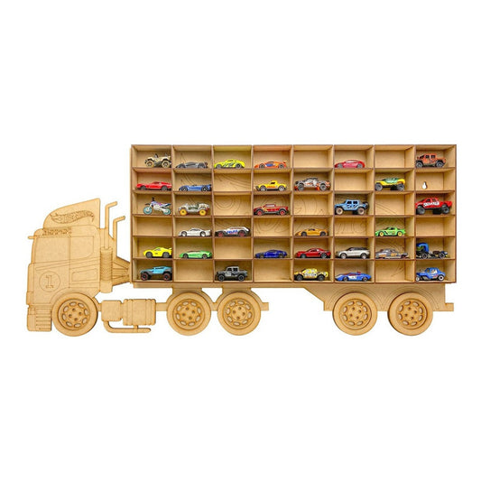 Exhibidor Coleccionador Repisa Trailer Camión Hot Wheels Mdf