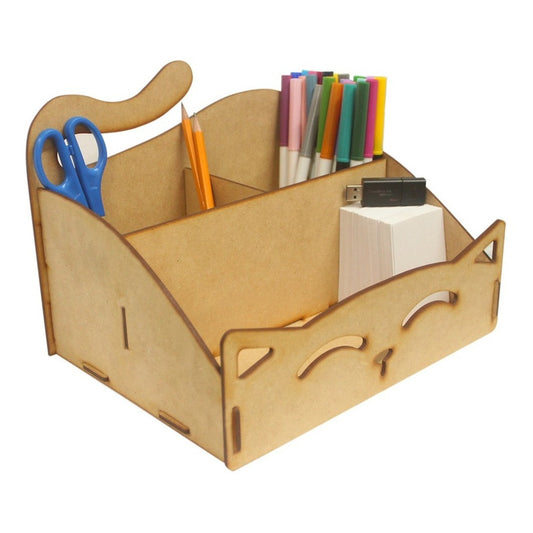 Organizador Escritorio Gatito Mdf 3mm