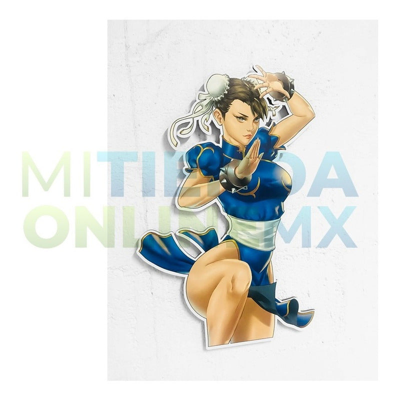 Cuadro Chun Li Street Fighter Anime Mdf 6 Mm - Mediano