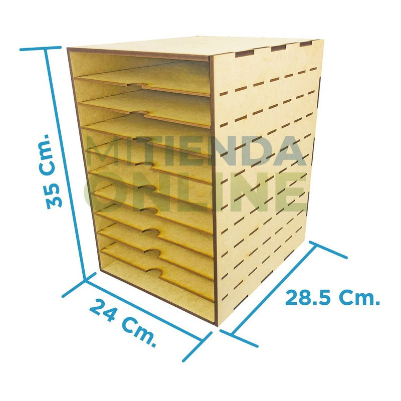 Organizador De Escritorio Para Hojas Carta, Papeles De Mdf