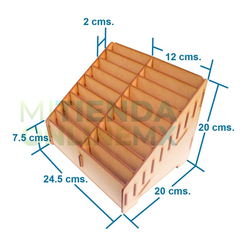 Caja Organizador Exhibidor Mdf Para 18 Teléfono Pack 6