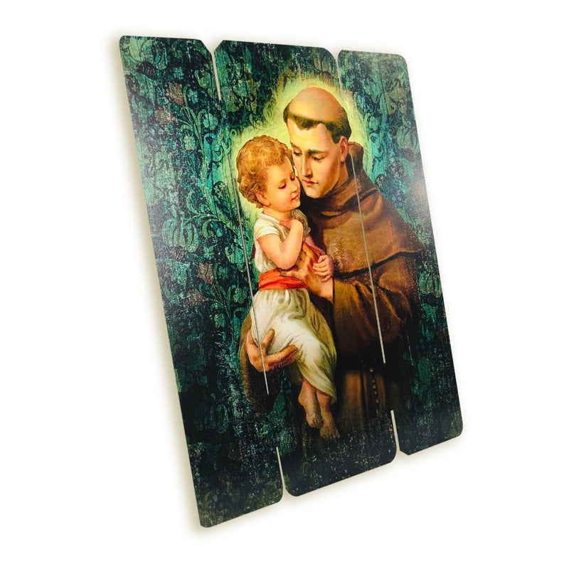 Cuadro San Antonio Niño Dios Impresión Directa Mdf 30x25cm