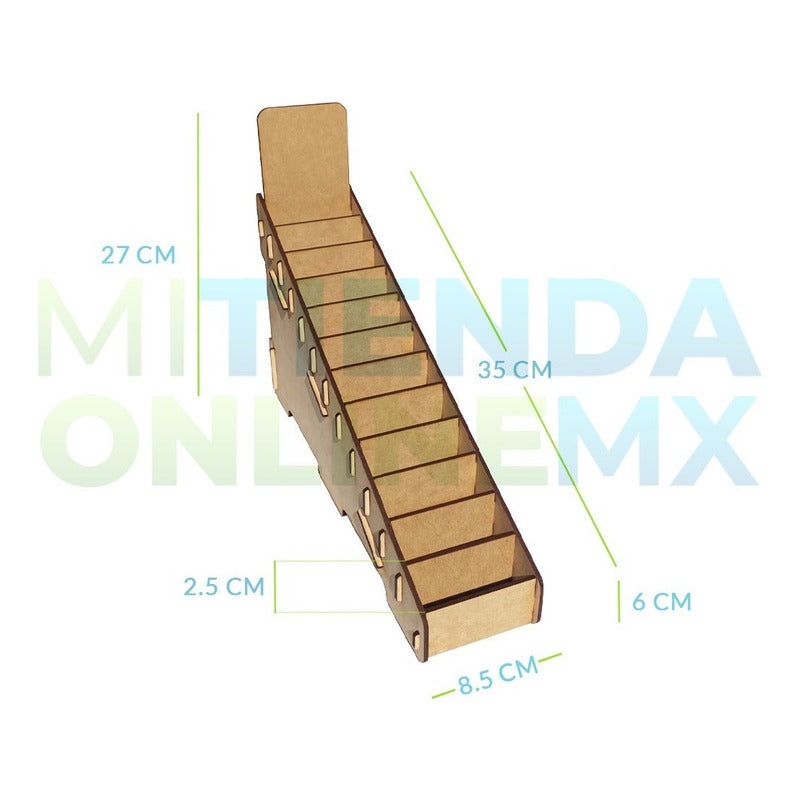 Organizador Exhibidor 12 Cajetillas Cigarro Vertical Mdf