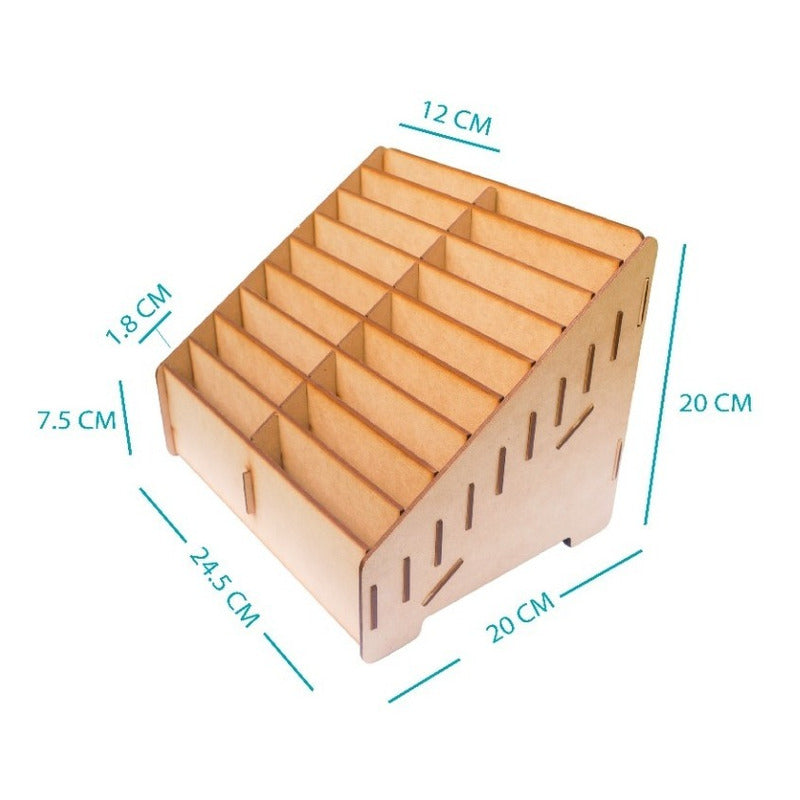 Caja Organizador Exhibidor Mdf 3mm Para 18 Teléfono Celular