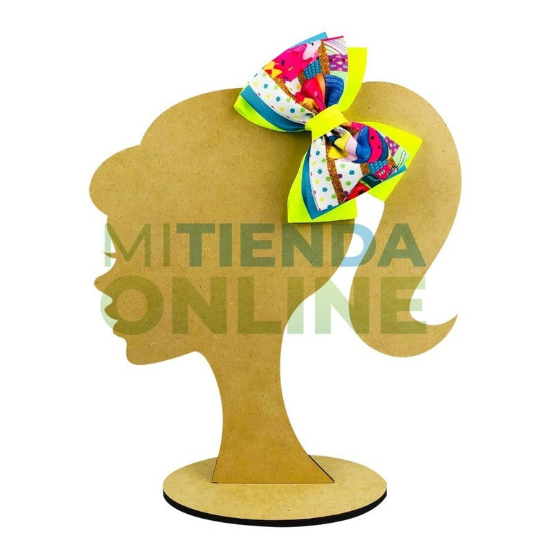 Centro De Mesa Barbie Mdf Moños Princesa Exhibidor 15cm