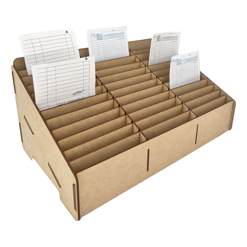 Caja Comandero Organizador Mdf Para 36 Comandas