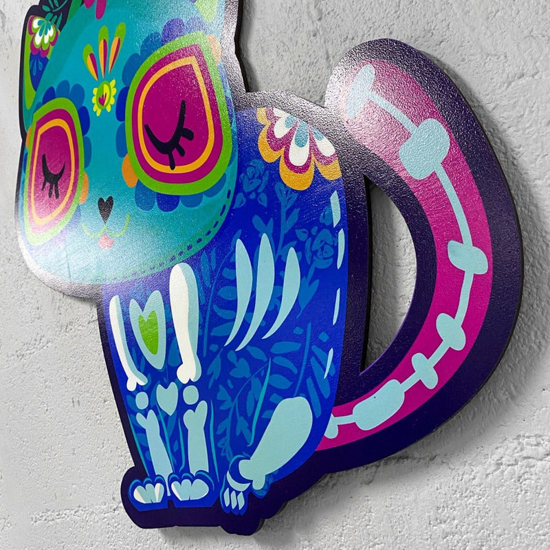 Cuadro Cat Alebrije Impresión Directa En Madera Mdf 6 Mm