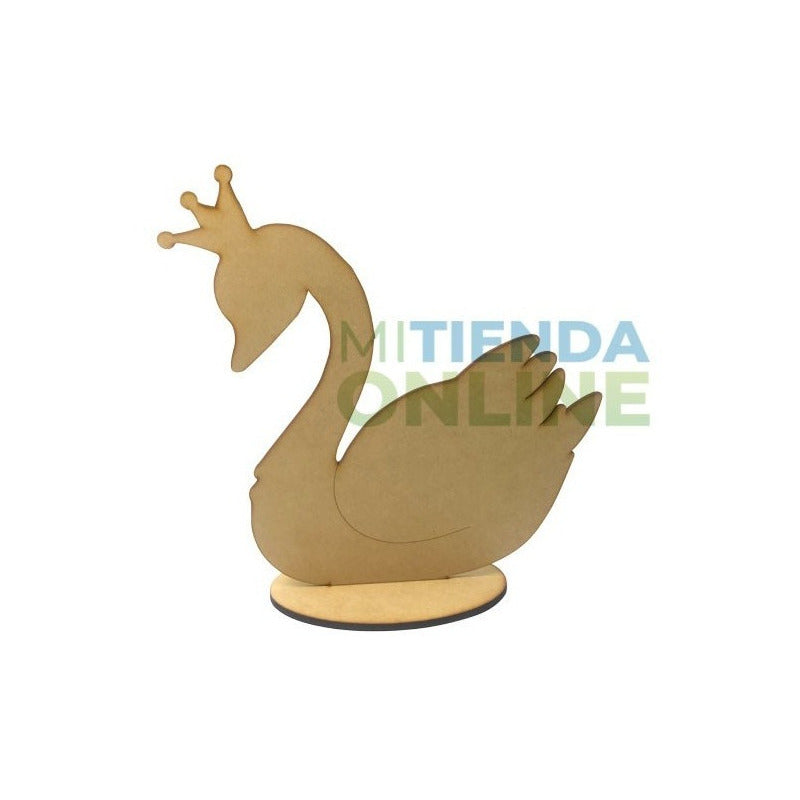 Cisne Centro De Mesa Para Xv´s Mdf Exhibidor - Pack 10