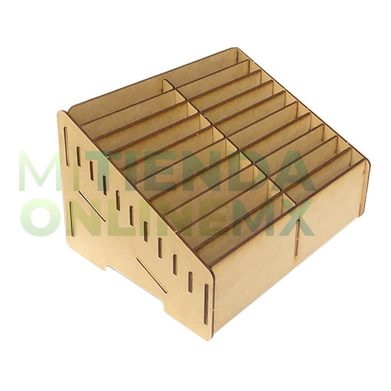 Caja Comandero Organizador Mdf Con 20 Espacios